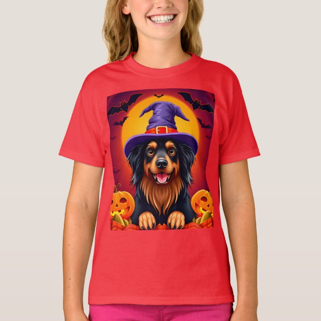 T-shirt Joli chien d'Halloween (Devant)