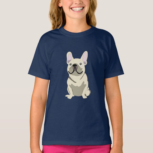 T-shirt Joli chien, frenchie (Devant)