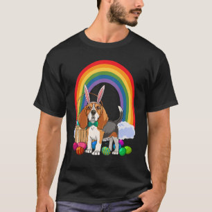 T-shirt Joli chien lapin Beagle Joyeux oeufs de Pâques