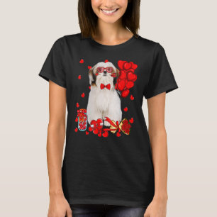 T-shirt Joli chien Shih Tzu drôle coeur Saint-Valentin Chi