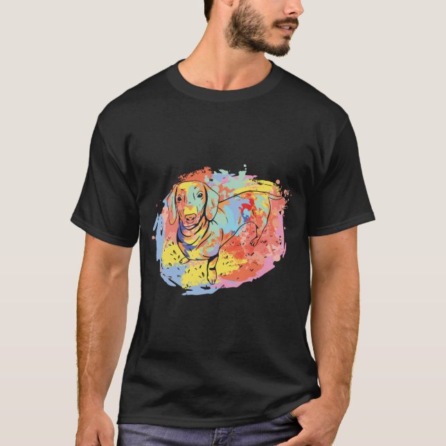 T-shirt Joli chien teckel (Devant)
