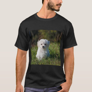 T-shirt Joli chiot blanc