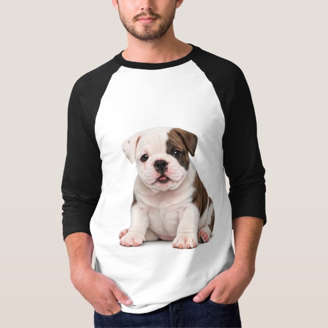 T-shirt Joli chiot Bouledogue Anglais (Devant)