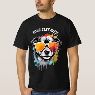 T-shirt Joli chiot Cool avec lunettes de soleil