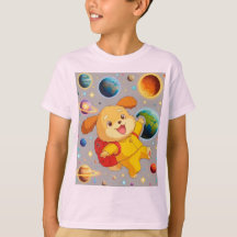 Joli chiot de dessin animé avec sac à dos flottant