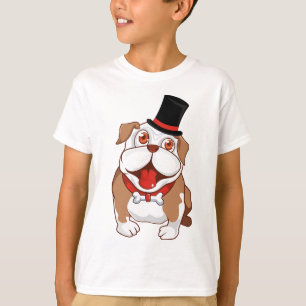T-shirt Joli chiot dessiné Bouledogue Anglais