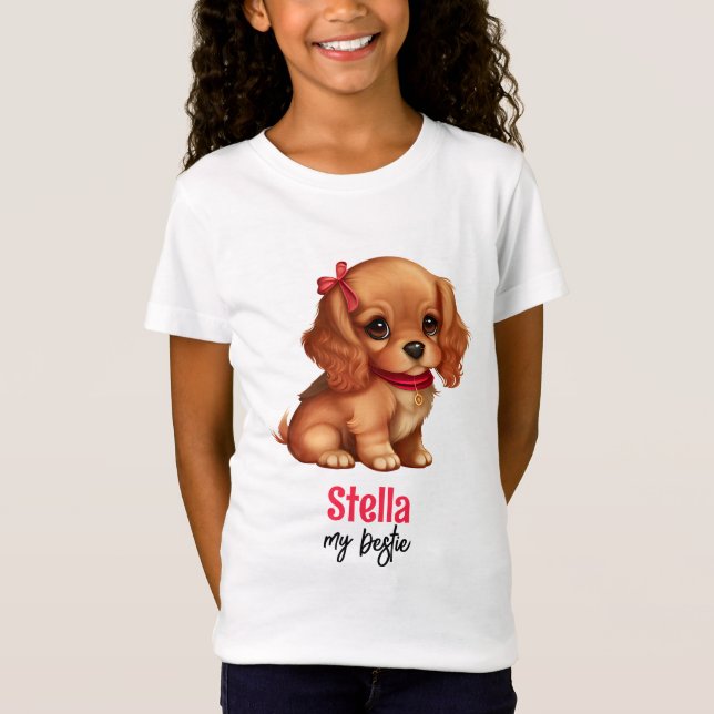 T-Shirt Joli chiot | Filles | Enfants (Devant)