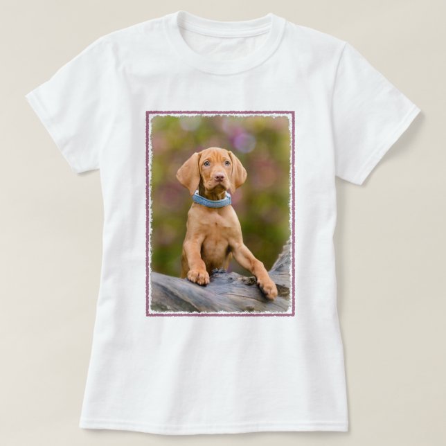 T-shirt Joli chiot hongrois Vizsla Chien Chien Photo - (Design devant)