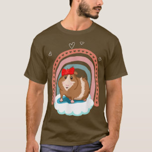 T-shirt Joli cobaye avec arc et boho cadeau arc-en-ciel T-