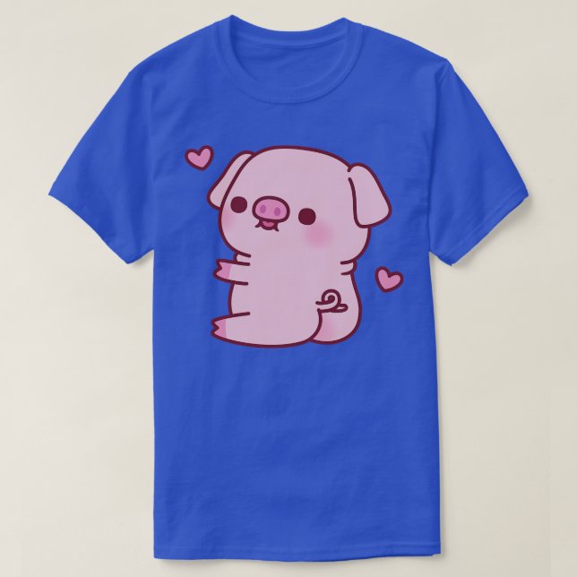 T-shirt Joli Cochon De Chubby Avec Gros Boutons (Design devant)