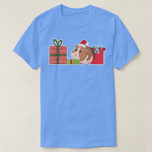 T-shirt Joli Cochon de Guinée de Noël avec Guin animal de  (Design devant)