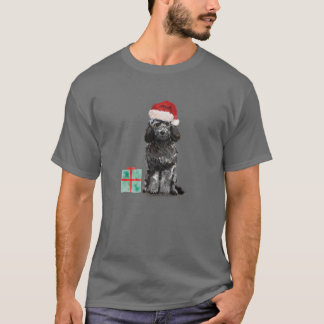 T-shirt Joli Cockapo Noir Et Blanc Puppy Noël Sant