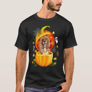 T-shirt Joli Cocker Spaniel Citrouille Chien d'Halloween