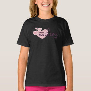 T-shirt Joli Coeur rose Bonne Fête des Mères Chemise Ringe