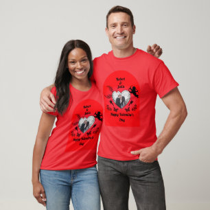 T-shirt Joli cœur rouge Photo Cupidon Joyeuse Saint-Valent