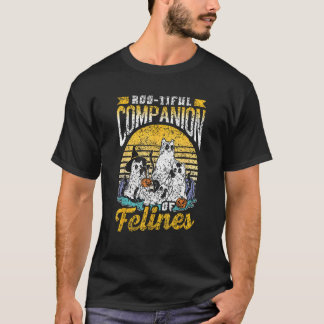 T-shirt Joli Compagnon De Propriétaire De Chats Chats Hall
