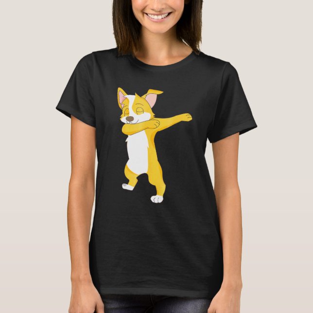 T-shirt Joli Corgi Chien Dabbing Dab (Devant)
