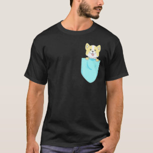 T-shirt Joli Corgi Dans Votre Pochette Chiens Qui Regarden