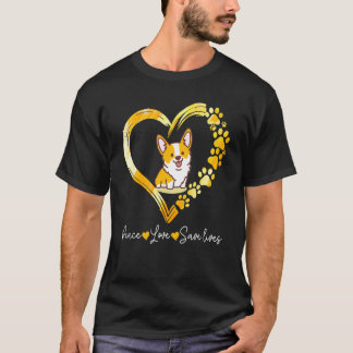 T-shirt Joli corgi drôle avec un cœur qui sauve des vies