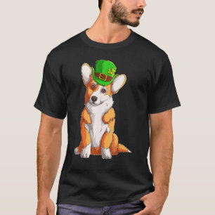 T-shirt Joli Corgi Pub Irlandais Amoureux du Trèfle St Pat