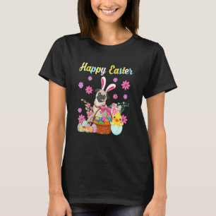 T-shirt Joli costume de Pâques de lapin d'oeufs de chien P