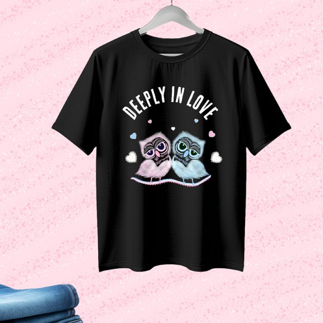 T-shirt Joli couple de hiboux (Créateur téléchargé)