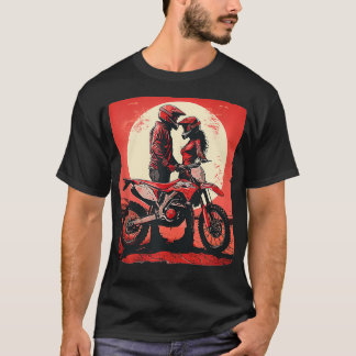 T-shirt Joli couple de moto cool pour la Saint Valentin