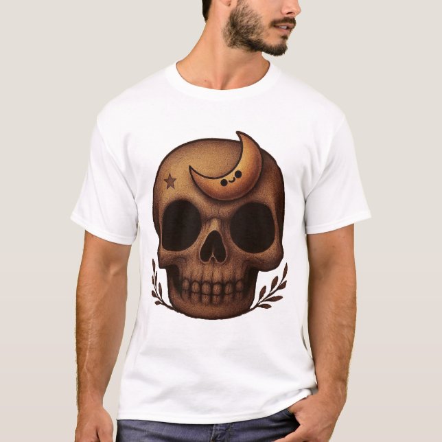 T-shirt Joli crâne d'art céleste (Devant)