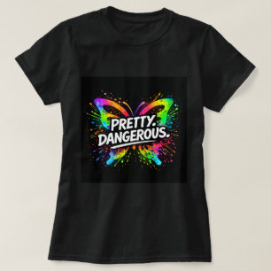 T-shirt Joli. Dangereux. Chemise Papillon 0047697