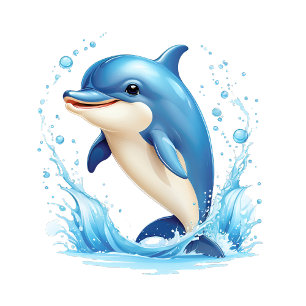 T-Shirt Joli dauphin illustré