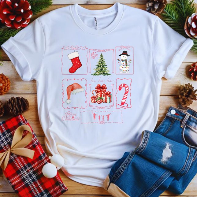 T-shirt Joli design de style collage de Noël (Créateur téléchargé)