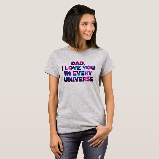 T-shirt Joli Design De Texte Papa Je T'Aime Dans Chaque Un (Devant entier)