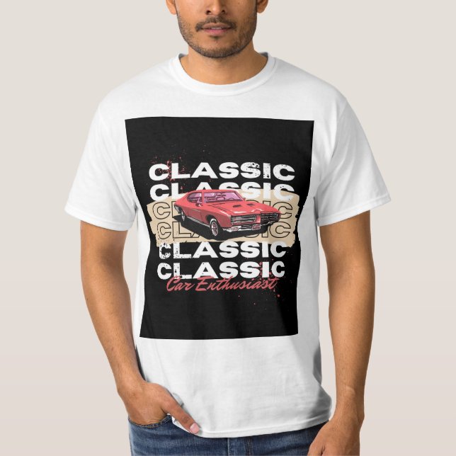 T-shirt Joli design de voiture classique (Devant)