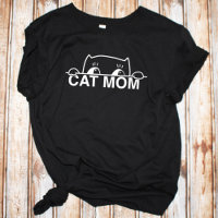 Joli design simple femmes noir amoureux des chats 