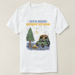 T-shirt Joli Désir Rétro Dors Sous Les Étoiles