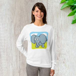 T-shirt Joli dessin éléphant amusant animal de la jungle