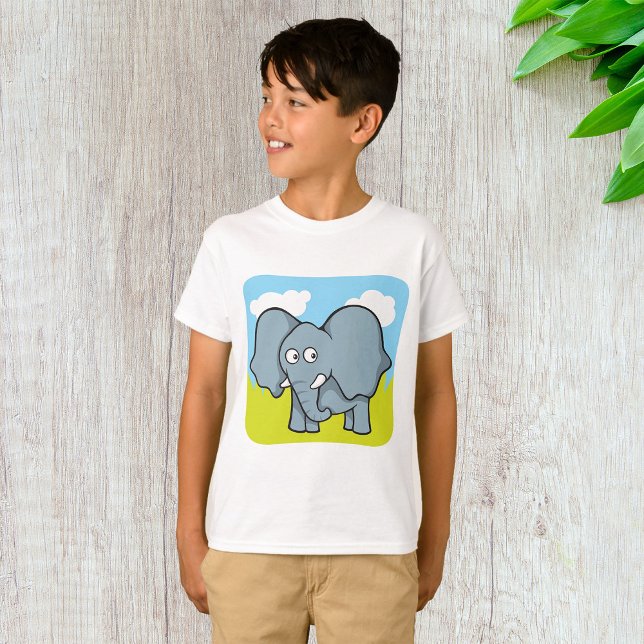 T-shirt Joli dessin éléphant amusant animal de la jungle (Créateur téléchargé)