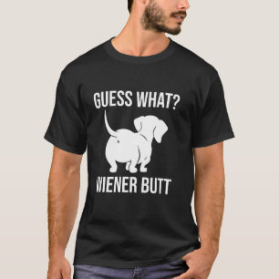 T-shirt Joli Devinez Quel Cul De Teckel Chien Wiener Doxie