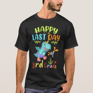 T-shirt Joli Dino Jour Dernier De 3e Année enseignant dino