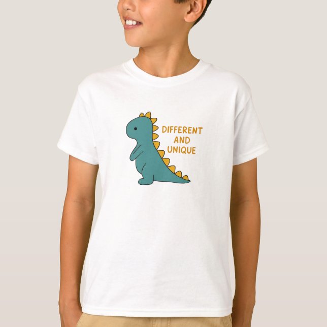 T-shirt Joli Dinosaure Différent et Unique Acceptation de  (Devant)