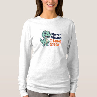 T-shirt Joli Dinosaure “Rawr Veut Dire J'aime Les Collatio