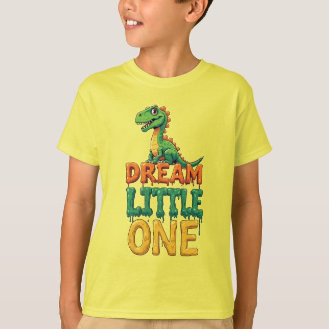 T-shirt Joli Dinosaure Vert (Devant)