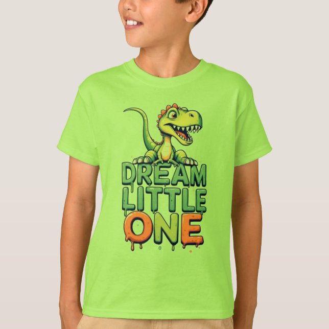T-shirt Joli Dinosaure Vert (Devant)