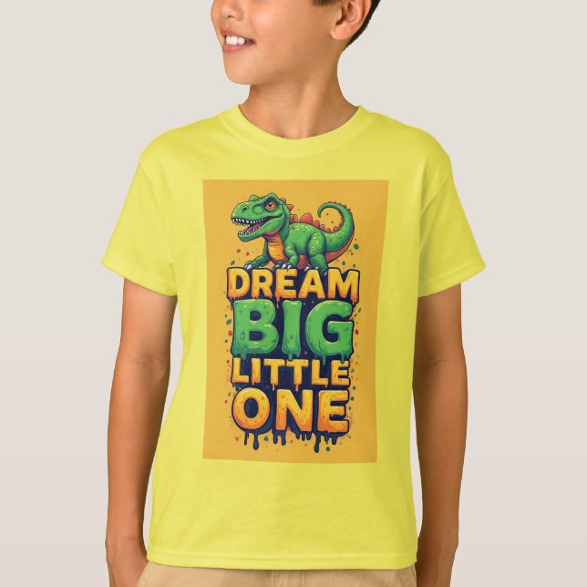 T-shirt Joli Dinosaure Vert (Devant)