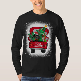 T-shirt Joli Doberman Pinscher Camion Rouge Joyeux Noël B