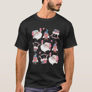 T-shirt Joli Doodle de Noël Xmas Retro Super Père Noël ros