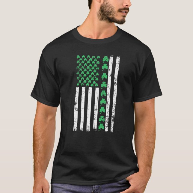 T-shirt Joli drapeau américain Jour de la Saint Patrick Vi (Devant)