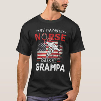 T-shirt Joli drapeau américain Ma infirmière préférée m'ap