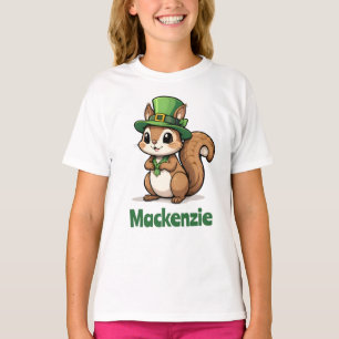 T-shirt Joli écureuil de la Saint Patrick avec Casquette v