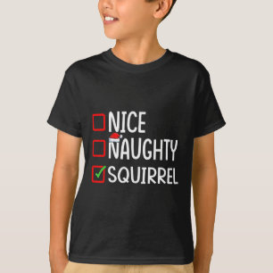 T-shirt Joli écureuil vilain chapeau de Père Noël Noël vac